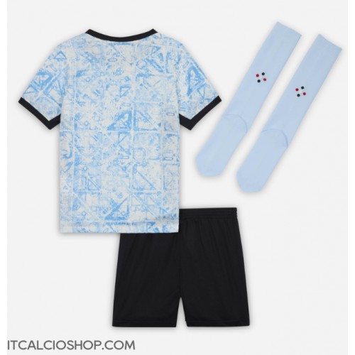Portogallo Seconda Maglia Bambino Europei 2024 Manica Corta (+ Pantaloni corti)